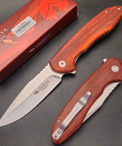 Sibirya Company S-2010 Gül Ahşap Kabze Kamp Çakısı