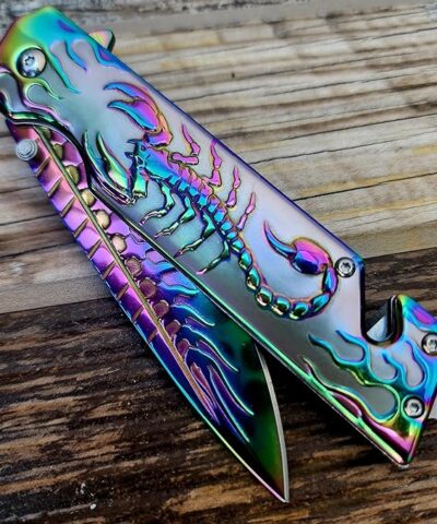 Alternative view of Sibirya Company S2076 Gökkuşağı Akrep İşlemeli Kurtarma Kamp Çakısı