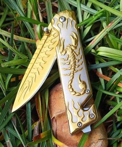 Alternative view of Sibirya Company S2076 Gold Akrep İşlemeli Kurtarma Kamp Çakısı