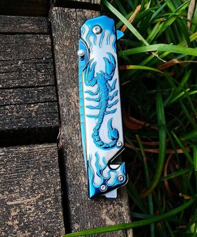 Alternative view of Sibirya Company S2706-X Mavi Akrep İşlemeli Kurtarma Kamp Çakısı