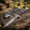 Columbia Company A1010-A İşlemeli Ahşap Kabze Kamp Çakısı