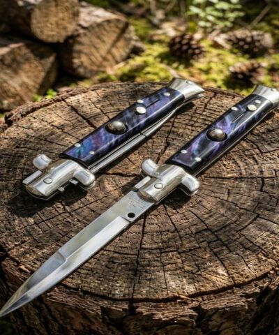 Stain Steels Mavi İtalyan Stiletto Kamp Çakısı