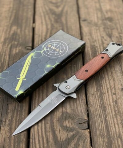 Swat Blade Sw-443-C Ahşap Kabze Kamp Çakısı