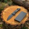 Microtech Stil OTF İçten Çıkmalı Kamp Bıçağı - 18 cm Cam Kırıcılı, Kılıflı Set