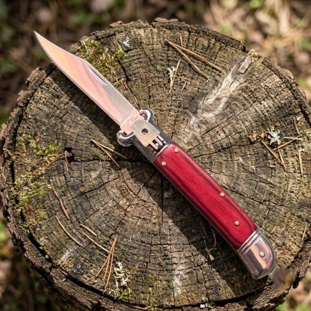 AKC 18 cm İtalyan Tipi Leverlock Çakı | Ahşap Desenli Koleksiyon Serisi