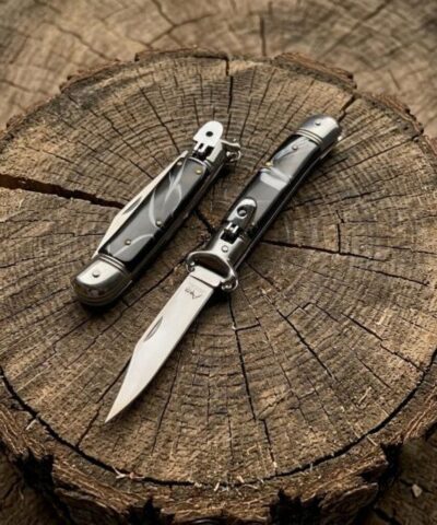 AKC 18 cm İtalyan Tipi Leverlock Çakı | Boynuz Desenli Koleksiyon Serisi
