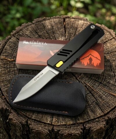 Sibirya Company CPM 154 Çelik Sürgülü Çakı - Black Seri